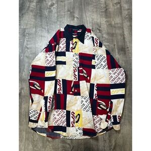 Vintage Nautica Bluewater Challenge Multicolor Button Down